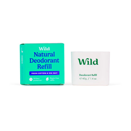 Wild Fresh Cotton & Sea Salt Vegan Natural Deo - 40g