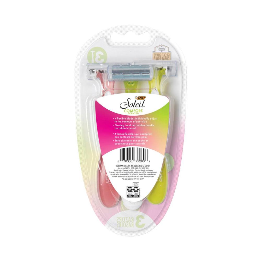 Bic Soleil Comfort Scented Disposable Razors - 3 pack