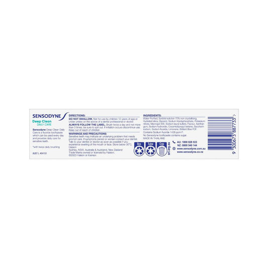Sensodyne Deep Clean Toothpaste | 100g