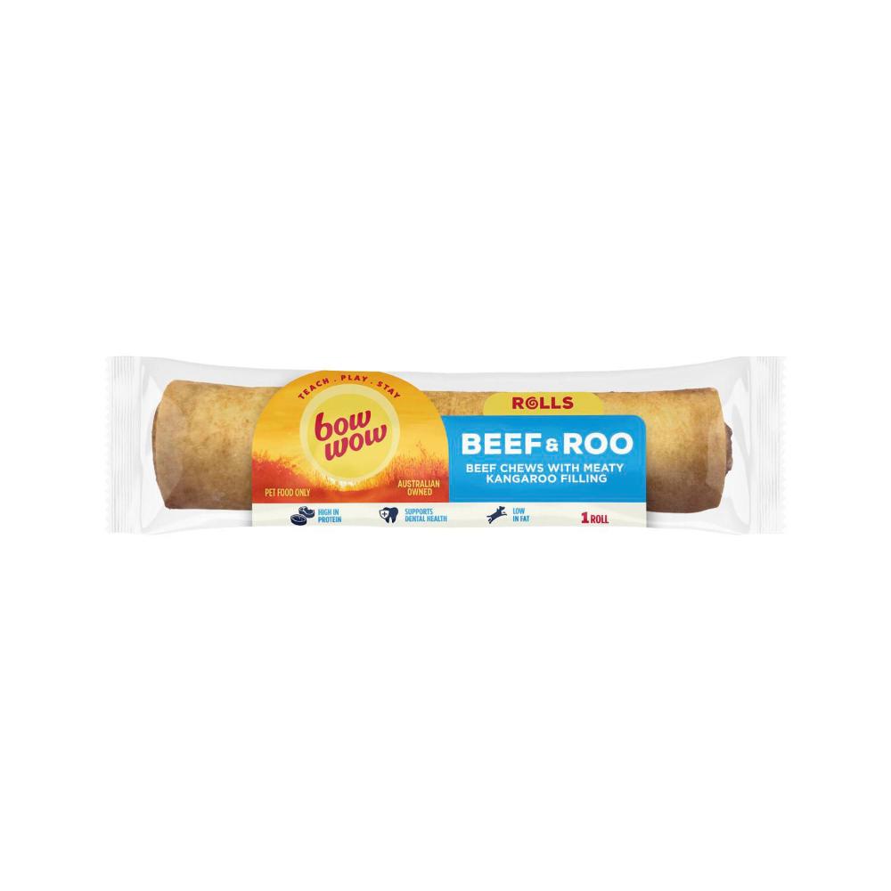 Bow Wow Beef & Kangaroo Roll Dog Treats - 1 pack
