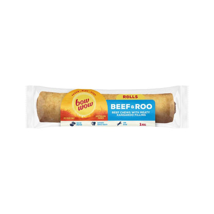 Bow Wow Beef & Kangaroo Roll Dog Treats - 1 pack