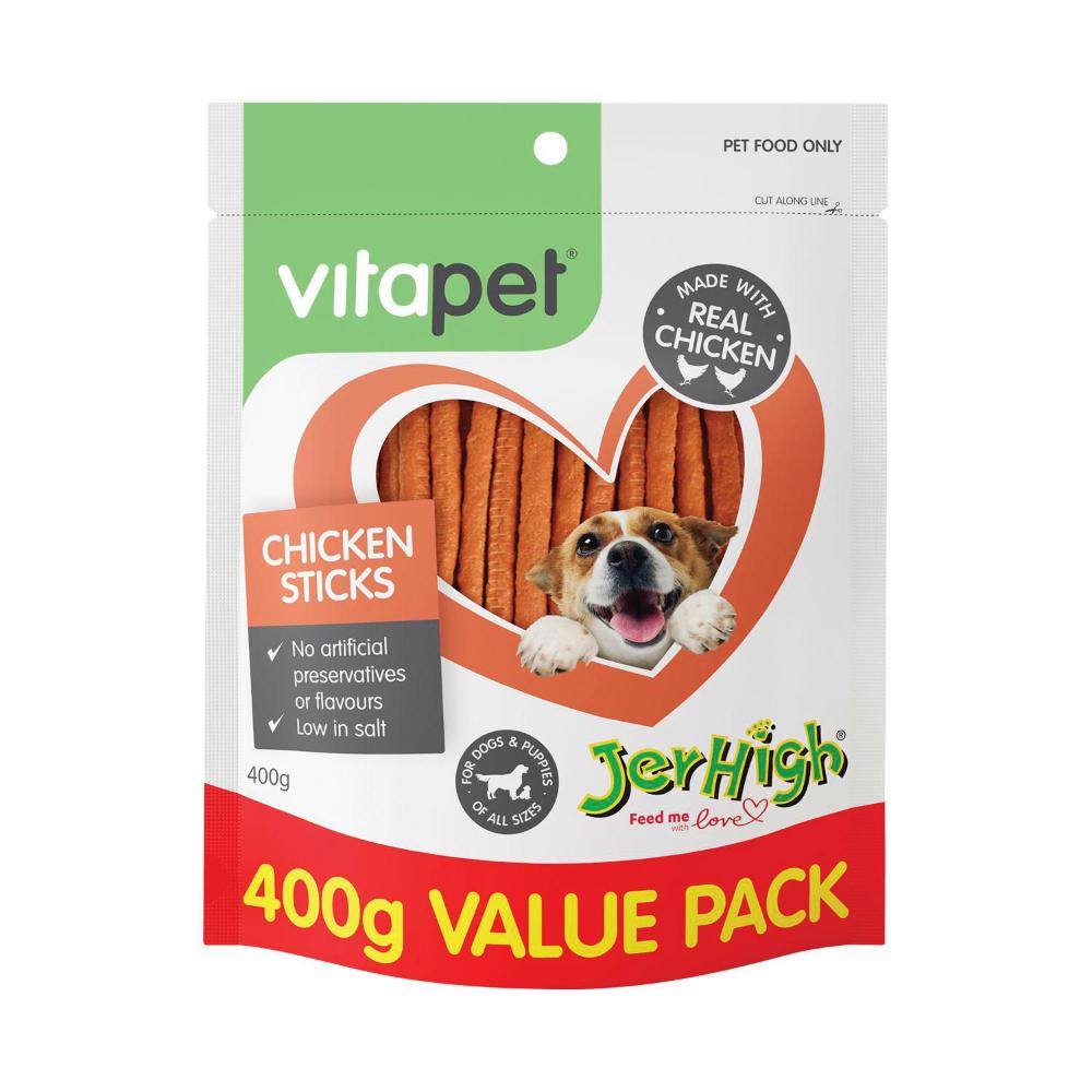 Vitapet Jerhigh Chicken Sticks Dog Treats - 400g