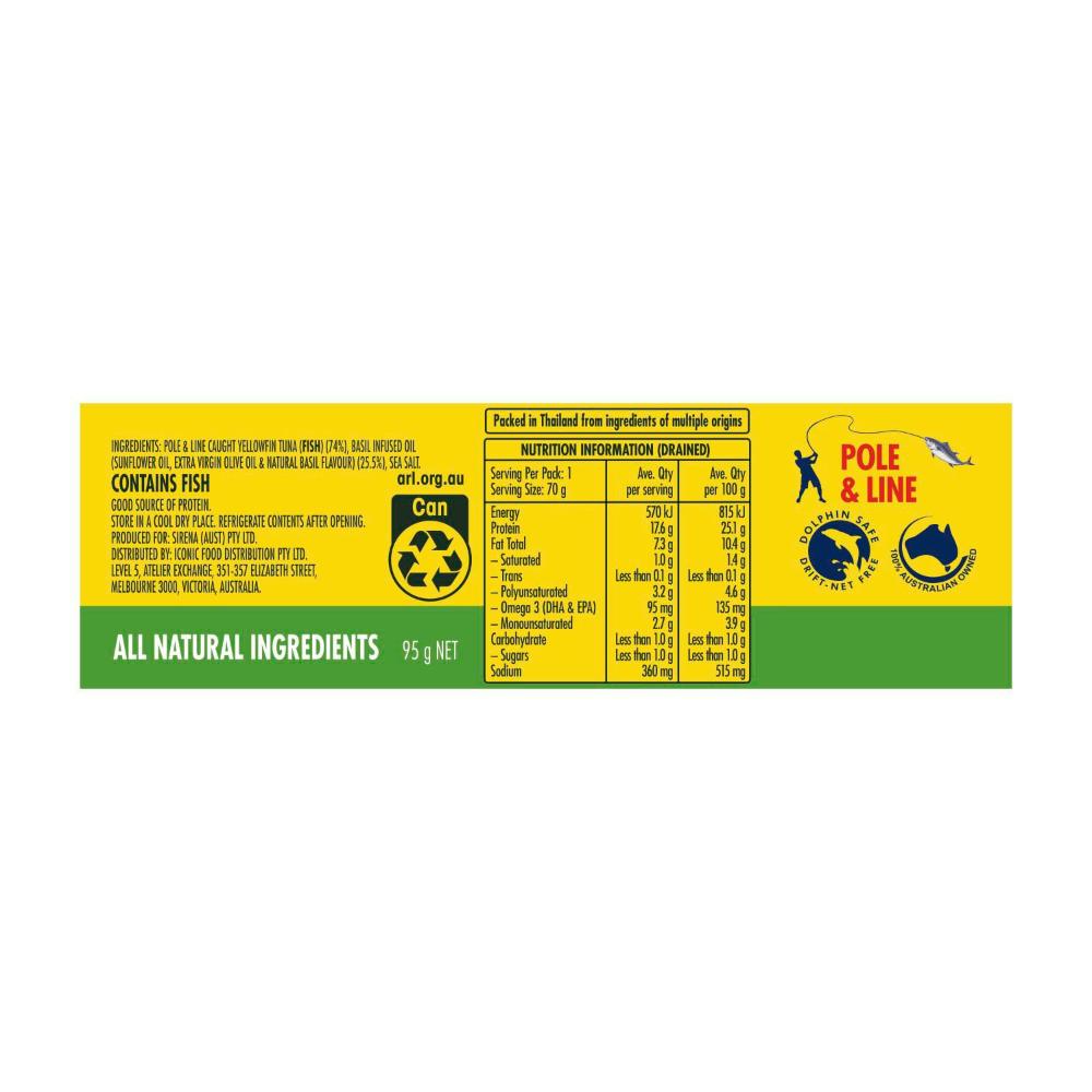 Sirena Infused Tuna Basil - 95g