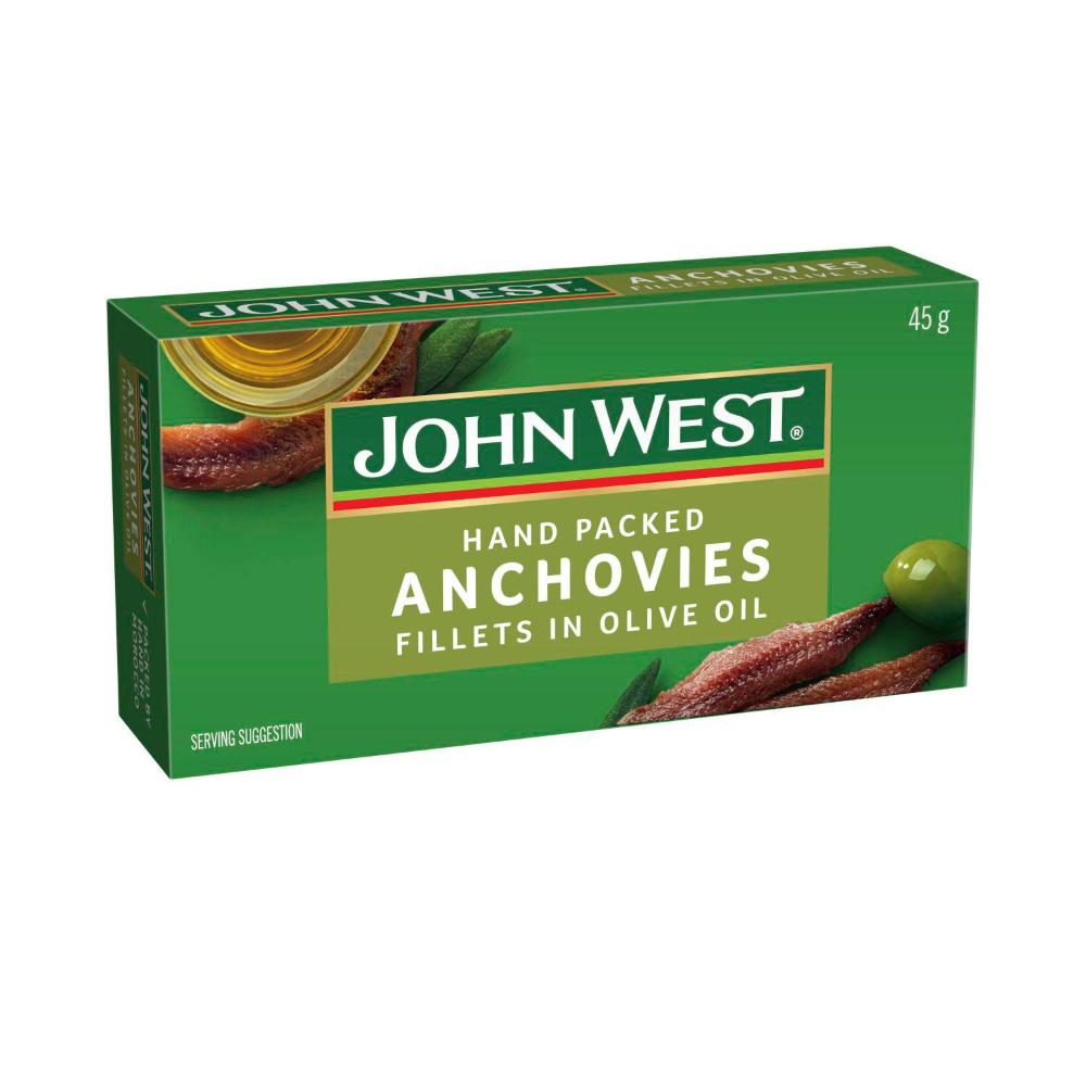 John West Anchovies Fillets in Olive Oil - 45g