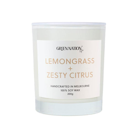 Green Nation Soy Wax Candle Lemongrass 200g - 1 each