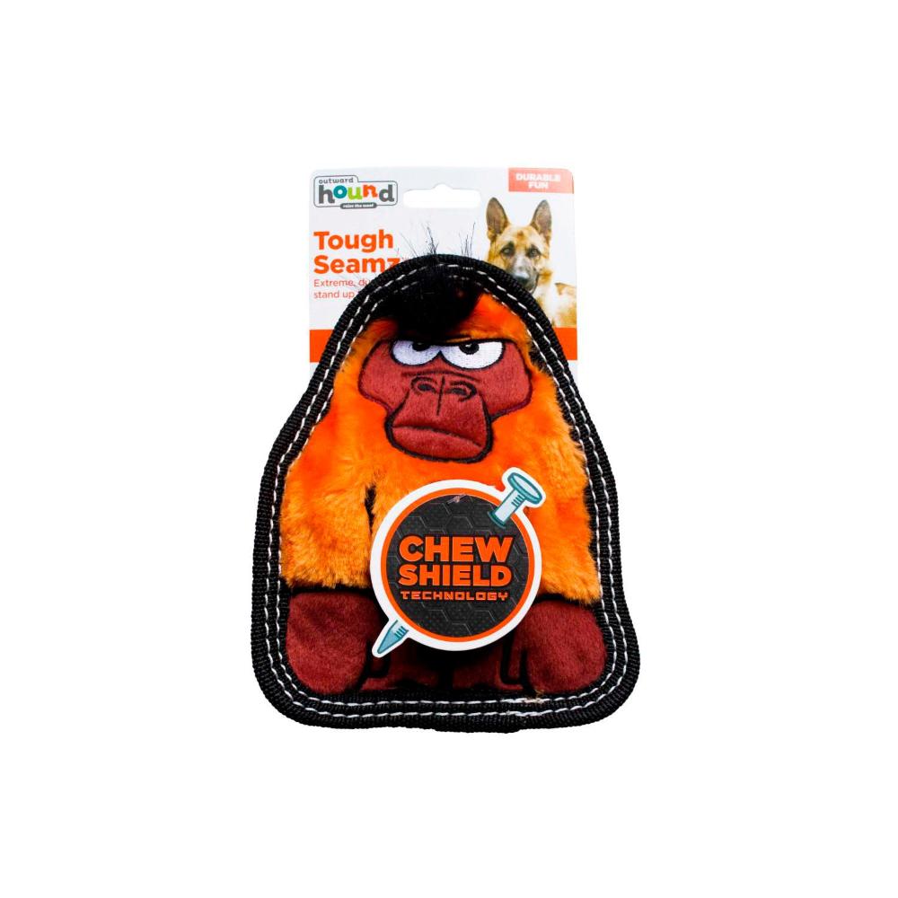 Outward Hound Tough Seamz Gorilla Plush Dog Toy - 1 Pack