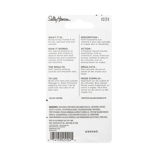 Sally Hansen Vitamin E Nail & Cutie Oil - 13.3mL