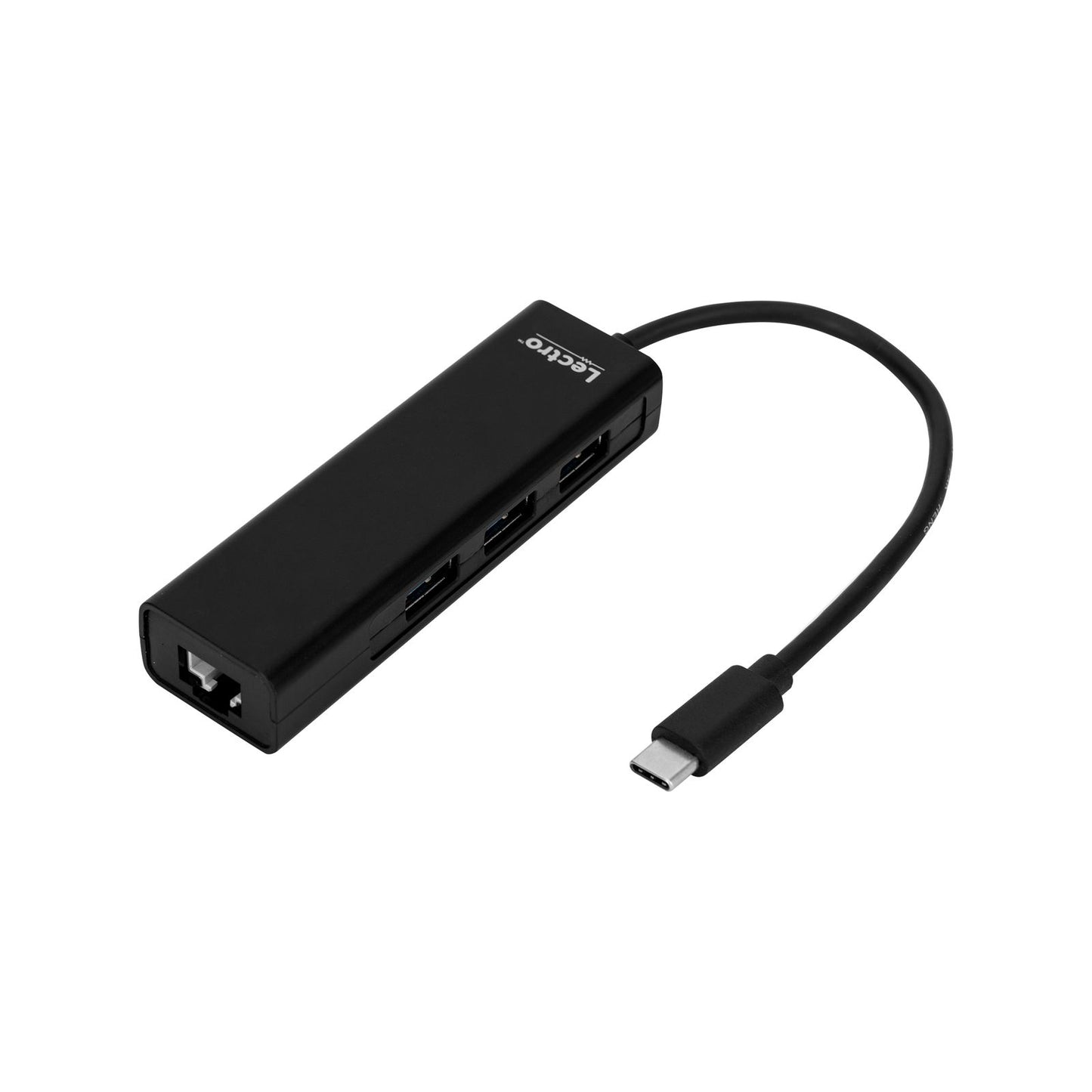 Lectro USB-C to Gigabit Adapter & USB 3.0 Hub - 3 Ports - 32 x 19 x 200mm