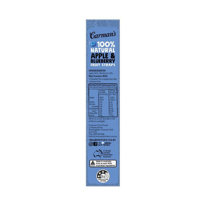 Carman's Fruit Straps Apple & Blueberry - 70g