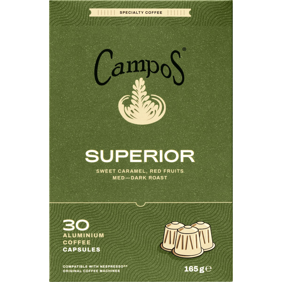 Campos Superior Medium Dark Roast Coffee Capsules 30 Pack