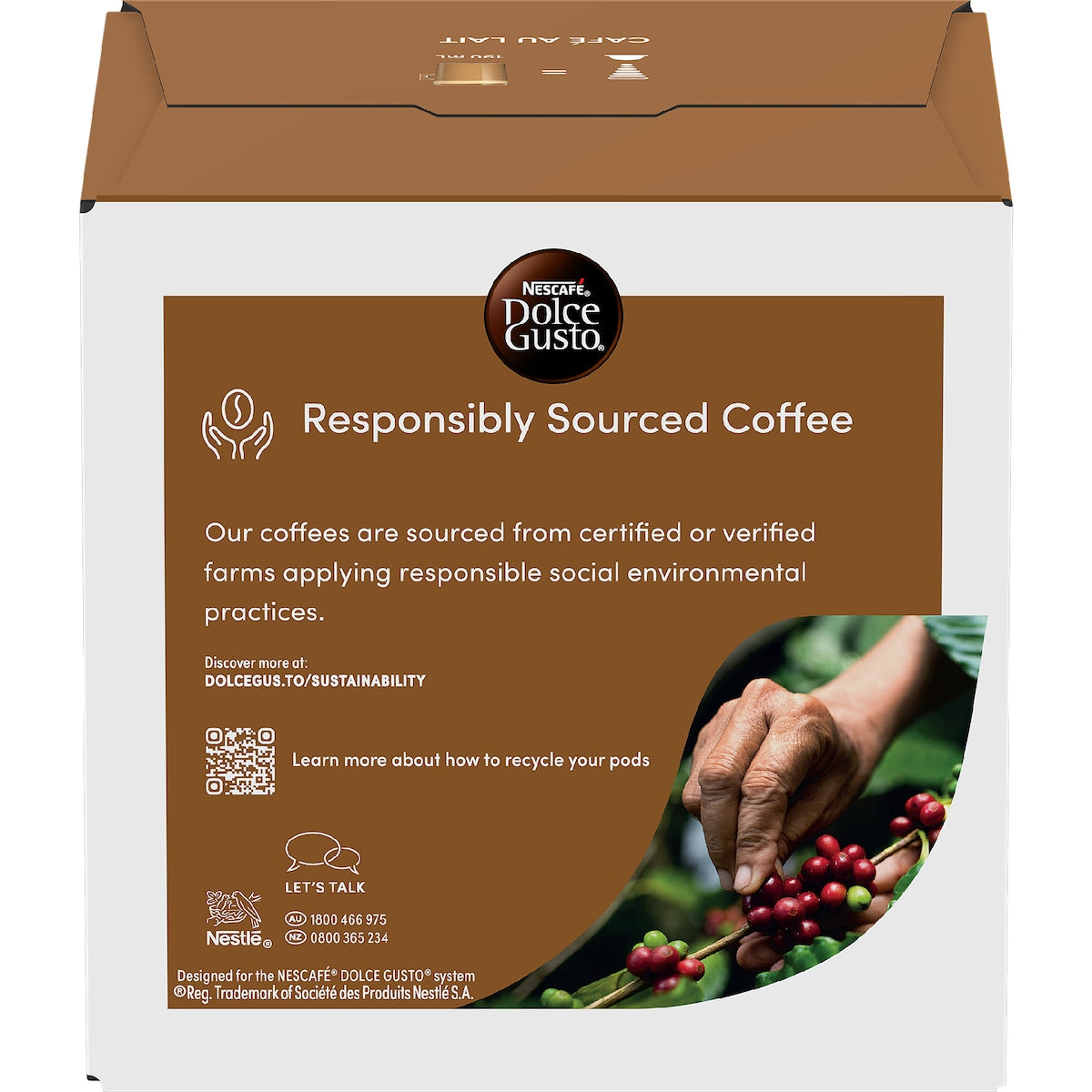 Nescafe Dolce Gusto Cafe Au Lait Coffee Pods 16 Pack