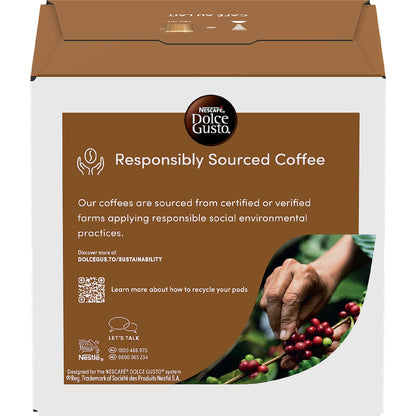 Nescafe Dolce Gusto Cafe Au Lait Coffee Pods 16 Pack