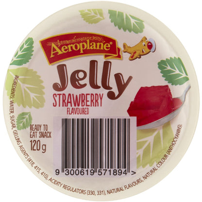 Aeroplane Ready To Eat Jelly Cup Snack Strawberry Flavour 120g