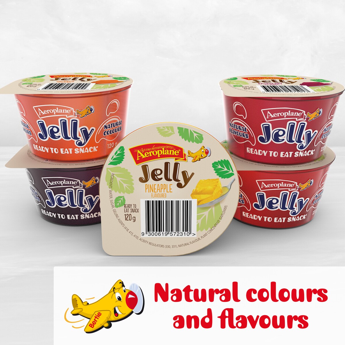 Aeroplane Ready To Eat Jelly Cup Snack Strawberry Flavour 120g
