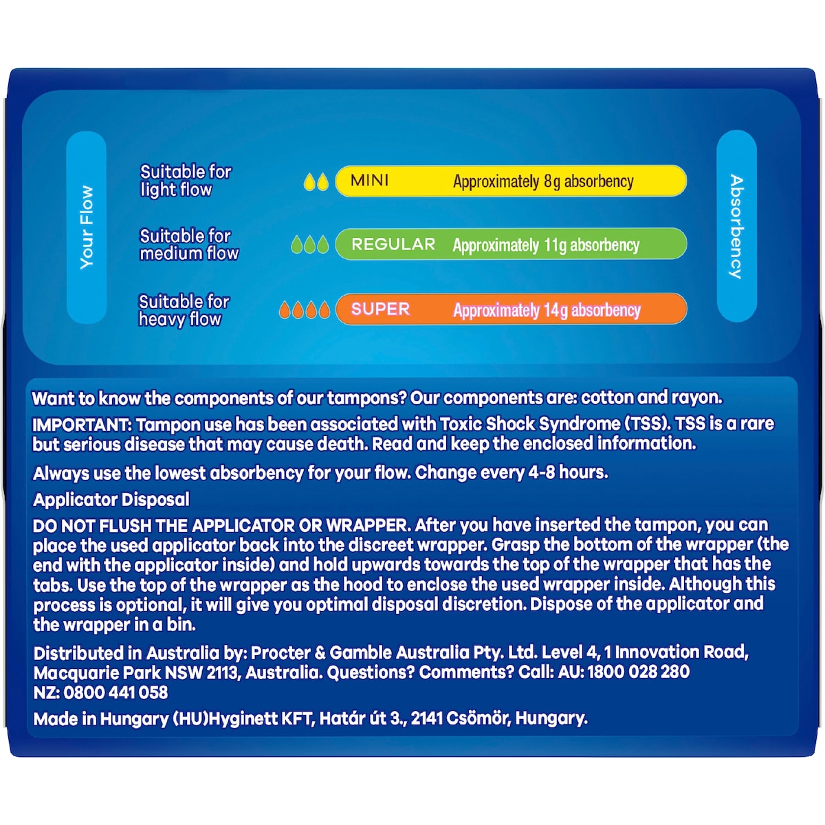 Tampax Mini Tampons With Applicator 20 Pack