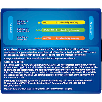 Tampax Mini Tampons With Applicator 20 Pack