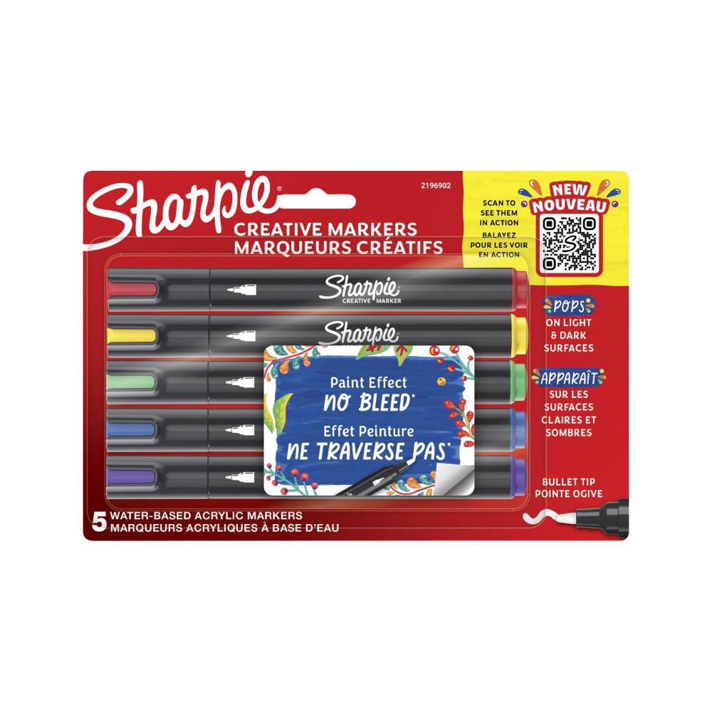 Sharpie Creative Markers Bullet Assorted - 5 PACK