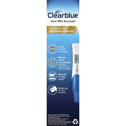 Clearblue Digital Pregnancy Test, Weeks Indicator Each