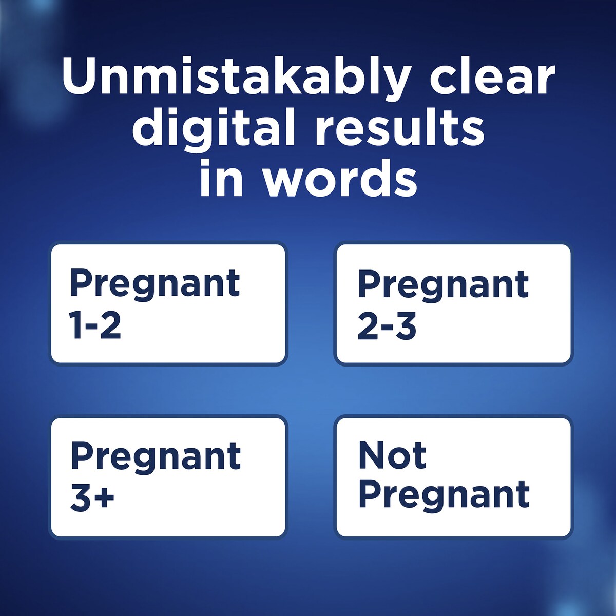Clearblue Digital Pregnancy Test, Weeks Indicator Each