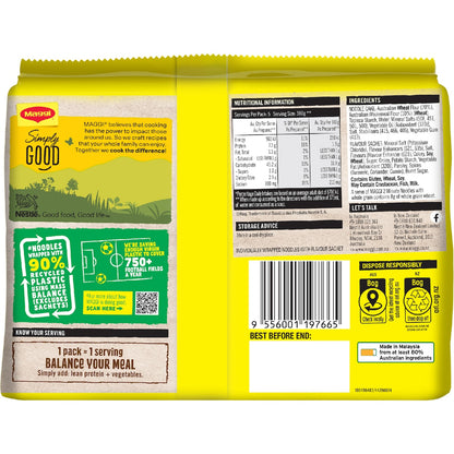 Maggi 2 Minute Wholegrain Chicken Flavour Instant Noodles 345g 5 Pack