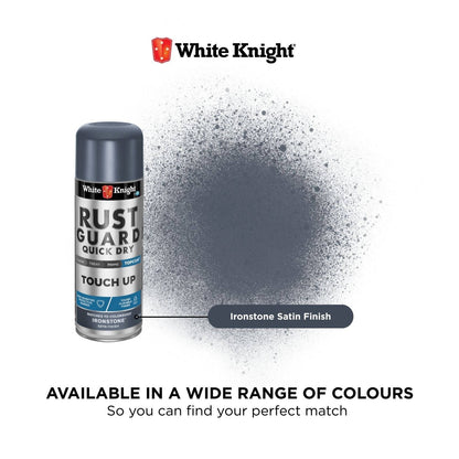 White Knight Rust Guard Ironstone Satin Touch Up Spray Paint - 300g