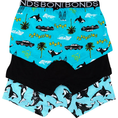 Bonds Boys Underwear Trunks Size 8-10 Or 10-12 Assorted 3 Pack