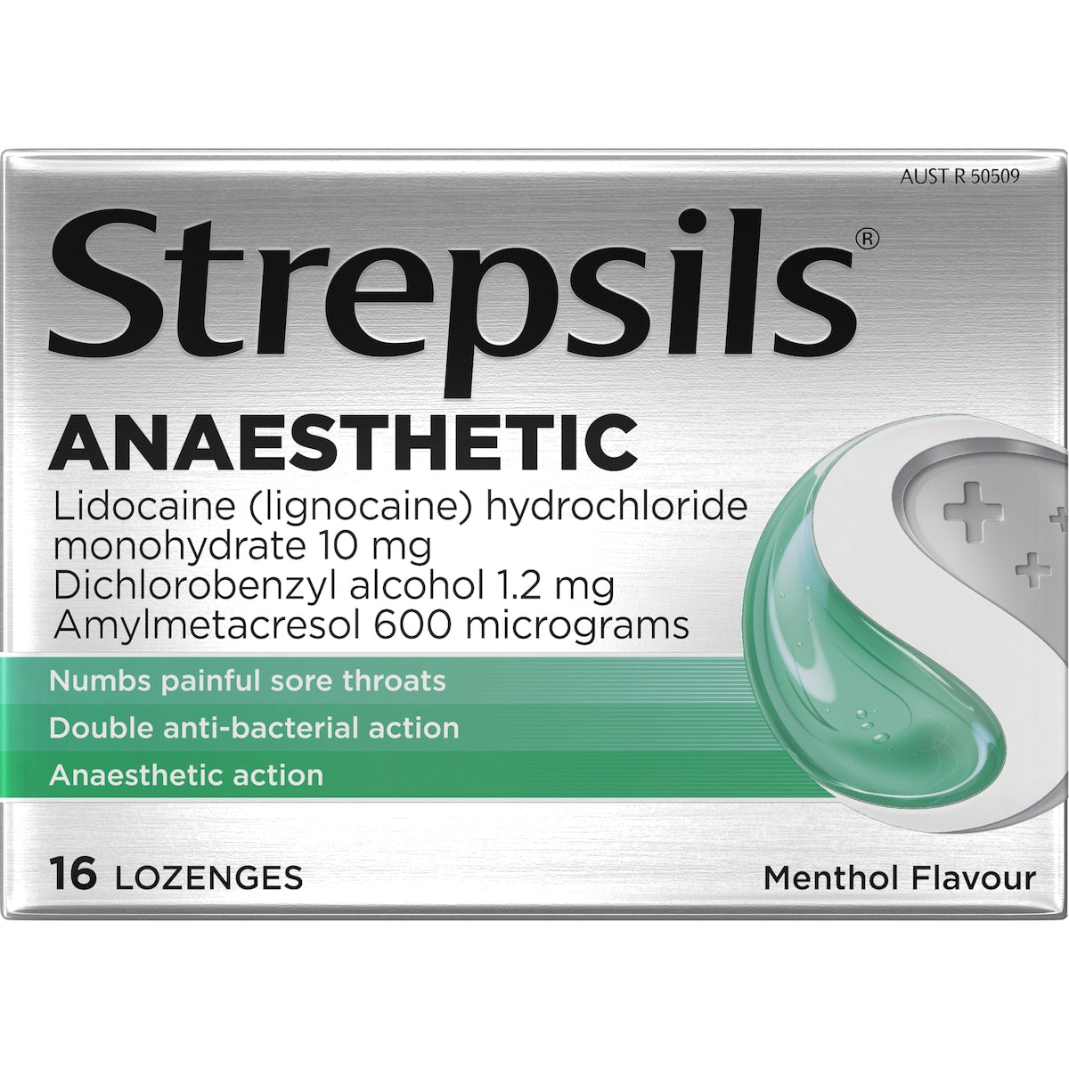 Strepsils Plus Anaesthetic Sore Throat Numbing Pain Relief Lozenges 16 Pack