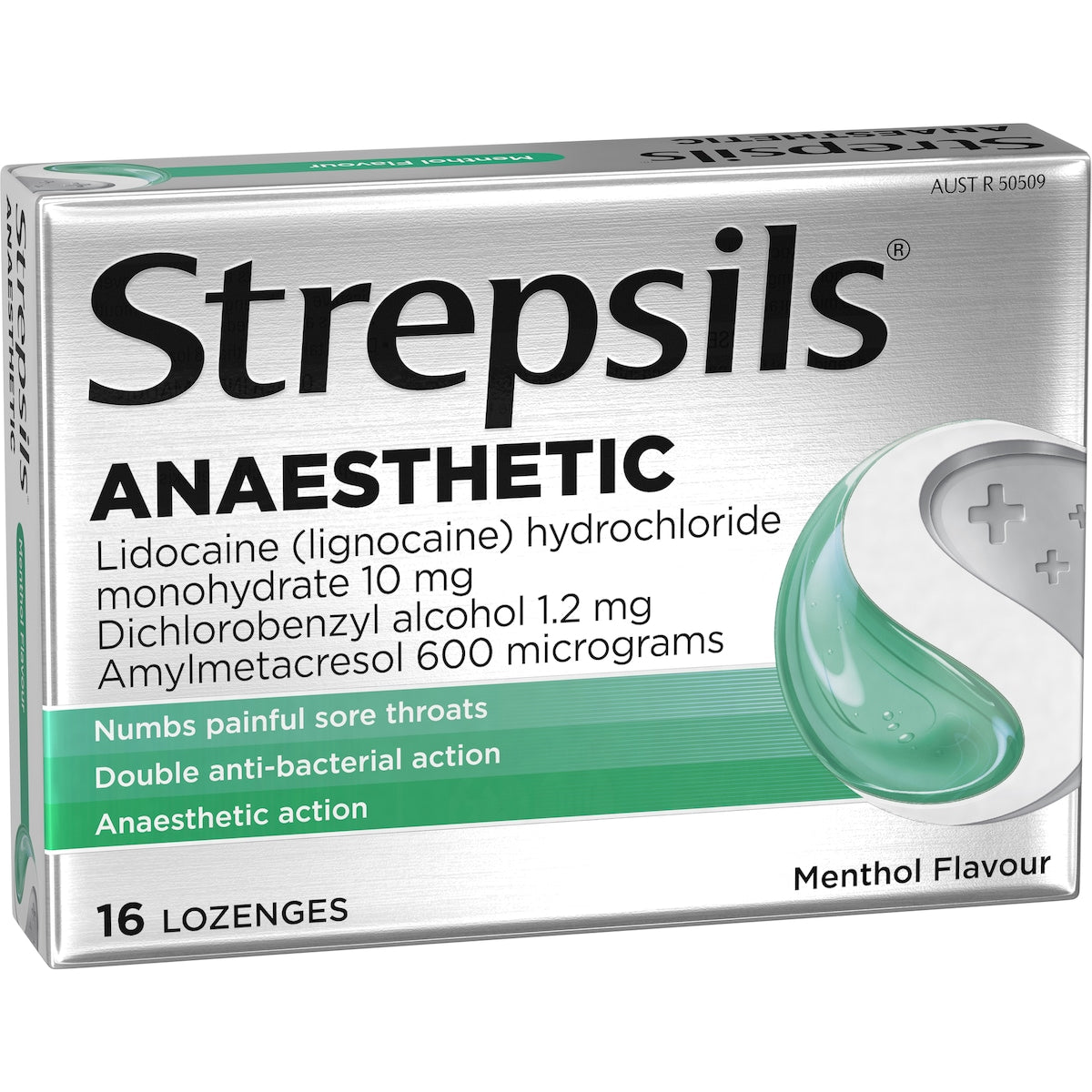 Strepsils Plus Anaesthetic Sore Throat Numbing Pain Relief Lozenges 16 Pack