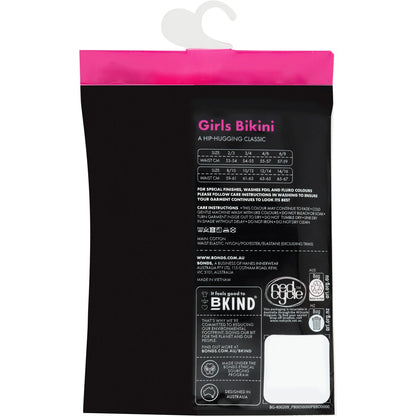 Bonds Girls Underwear Bikini Briefs Size 8-10 Or 10-12 Assorted 4 Pack