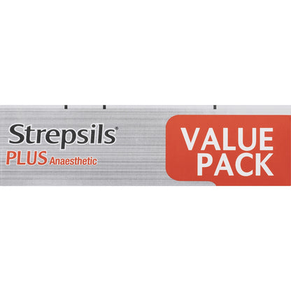 Strepsils Plus Anaesthetic Sore Throat Numbing Pain Relief Lozenges 36 Pack
