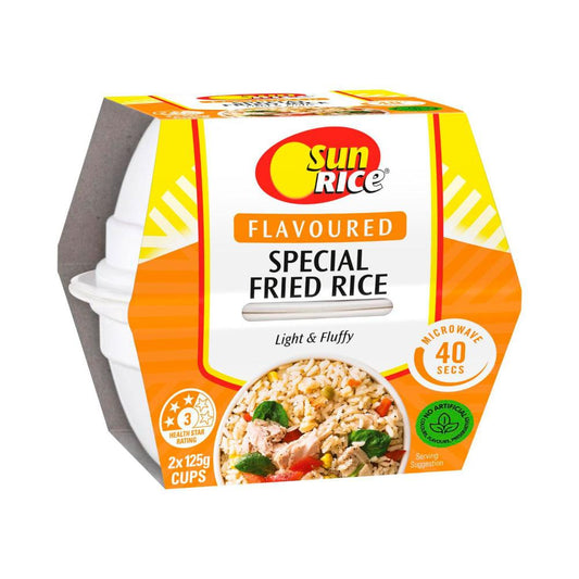 Sunrice Microwave Special Fried Rice Flavoured Rice Cups 2 X 125g