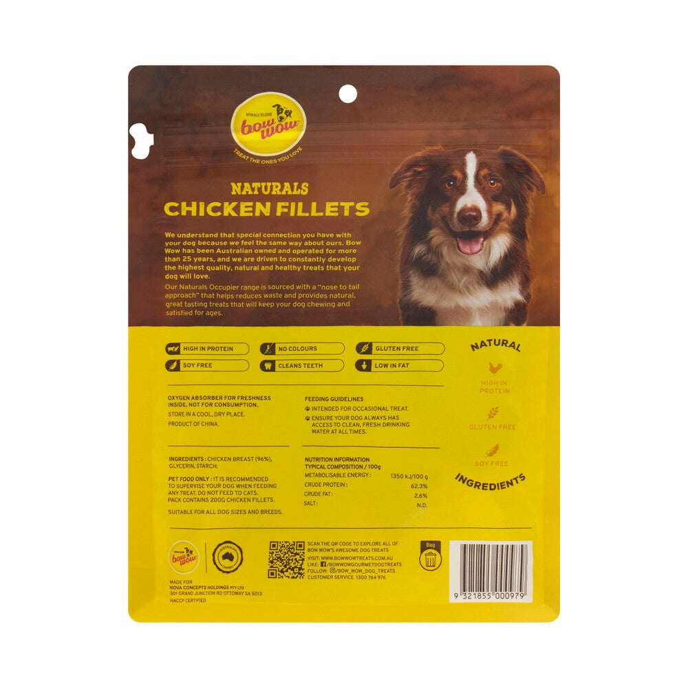 Bow Wow Dog Treat Chicken Fillets - 200g