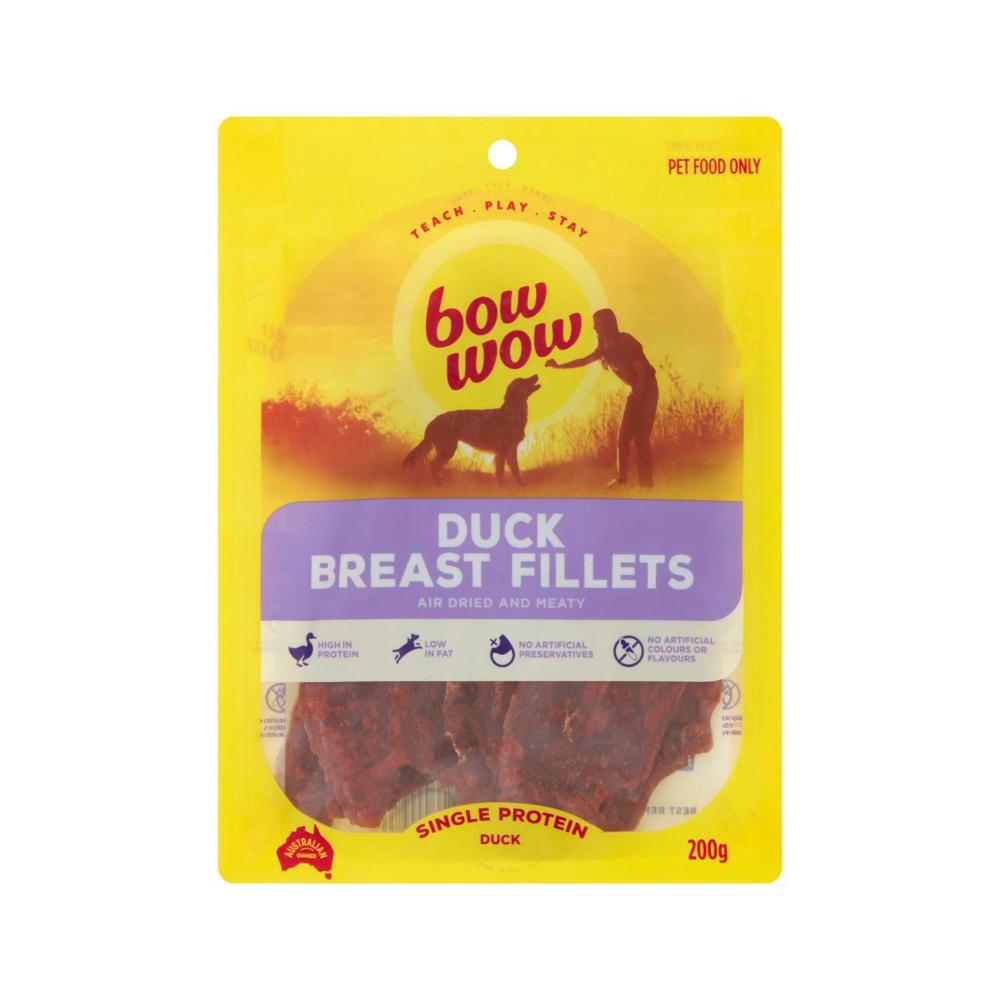 Bow Wow Dog Treat Duck Fillets - 200g