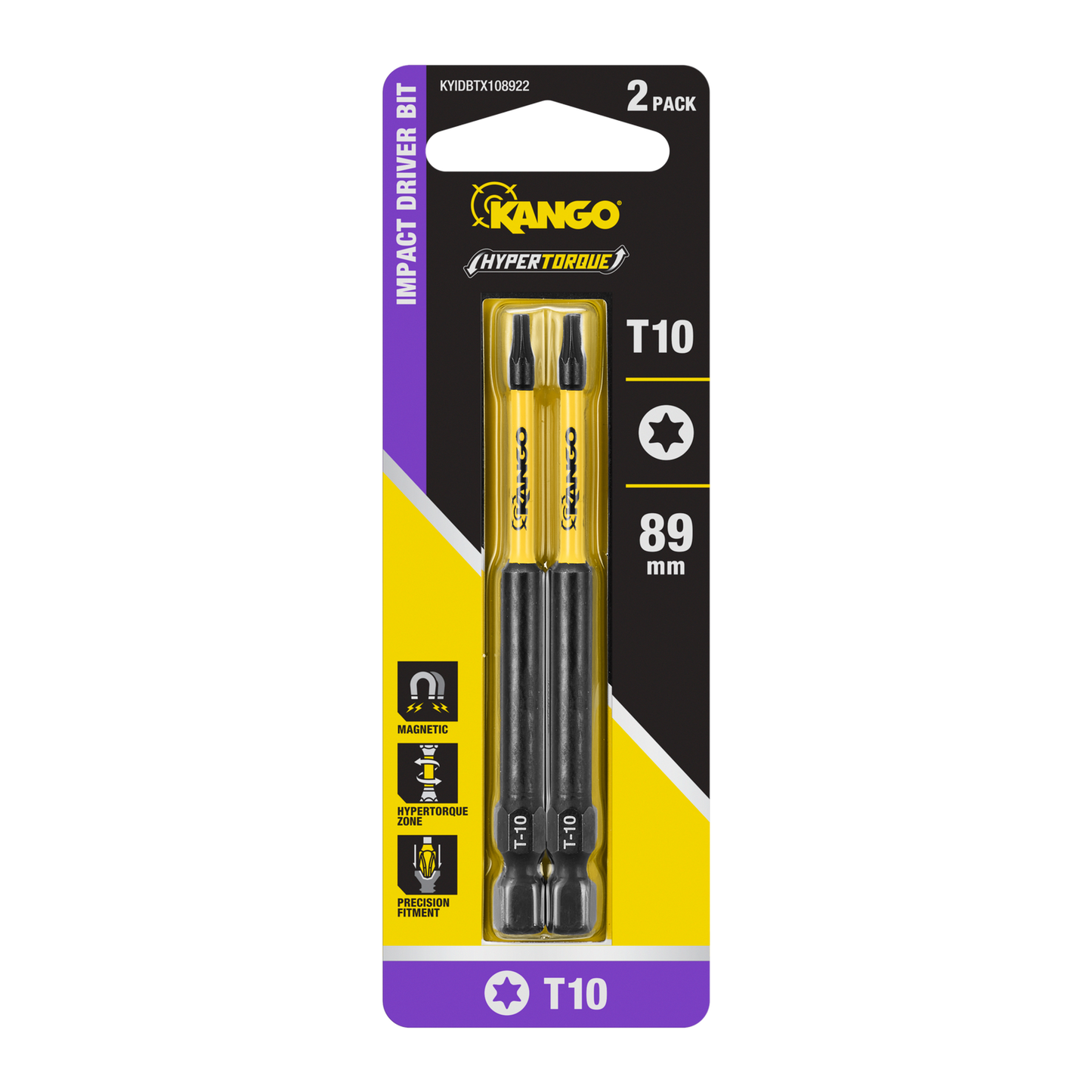 Kango TX10 Impact Driver Bits - 89mm - 2 Pack
