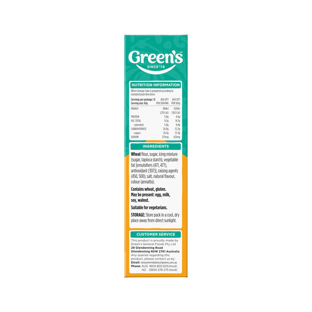 Green's Orange Cake Mix - 470g