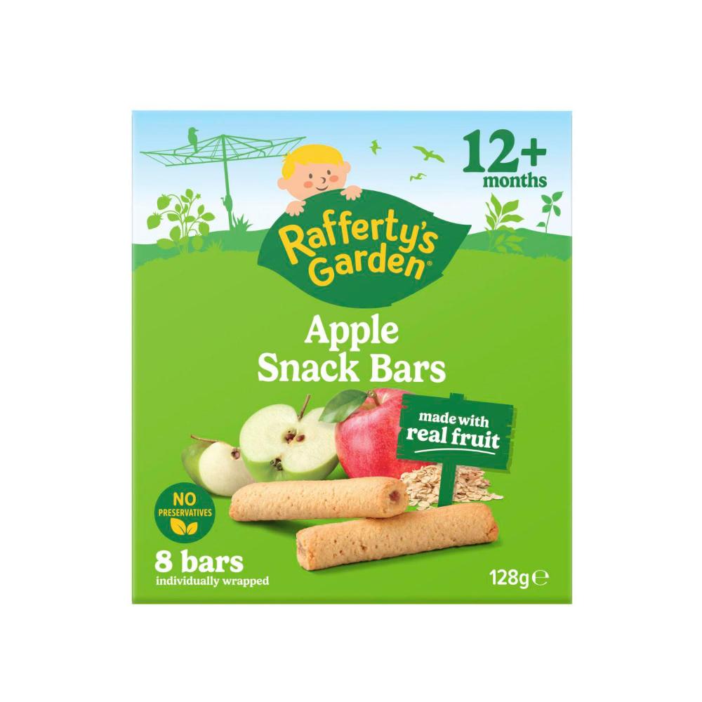 Rafferty's Garden Apple Snack Bars Made With Real Fruit 8 Pack Baby Food 12+ Months - 128g