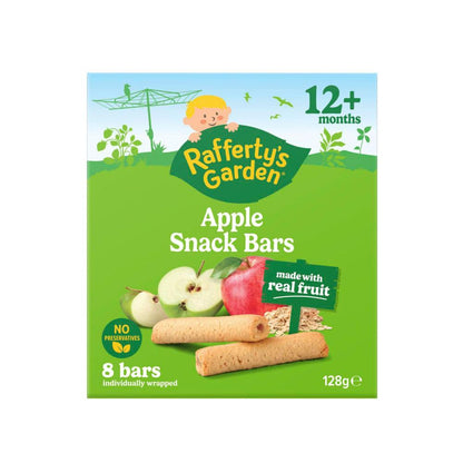 Rafferty's Garden Apple Snack Bars Made With Real Fruit 8 Pack Baby Food 12+ Months - 128g