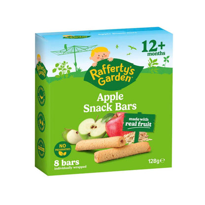 Rafferty's Garden Apple Snack Bars Made With Real Fruit 8 Pack Baby Food 12+ Mo ... 128g