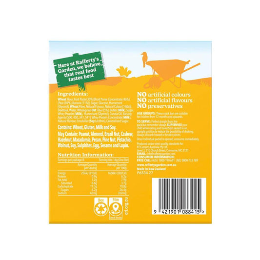 Rafferty's Garden Banana Snack Bars 12+ Months - 128g