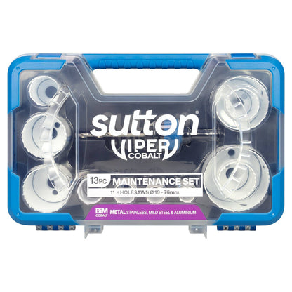 Sutton Tools Bi Metal Viper Cobalt Holesaw Set - 13 Piece