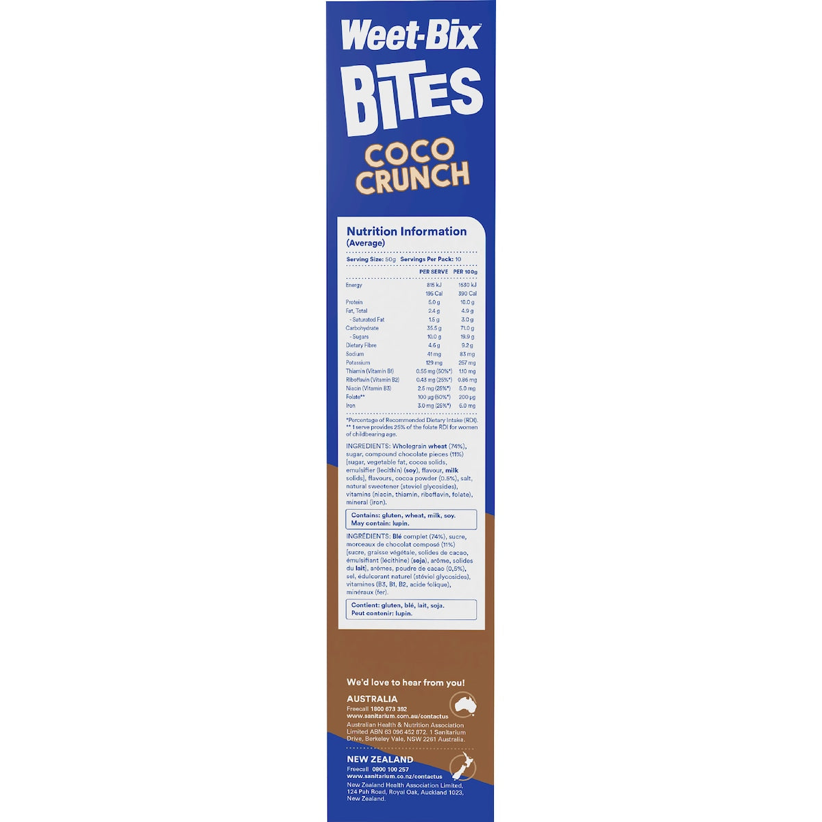 Weet-bix Bites Coco Crunch Breakfast Cereal 500g