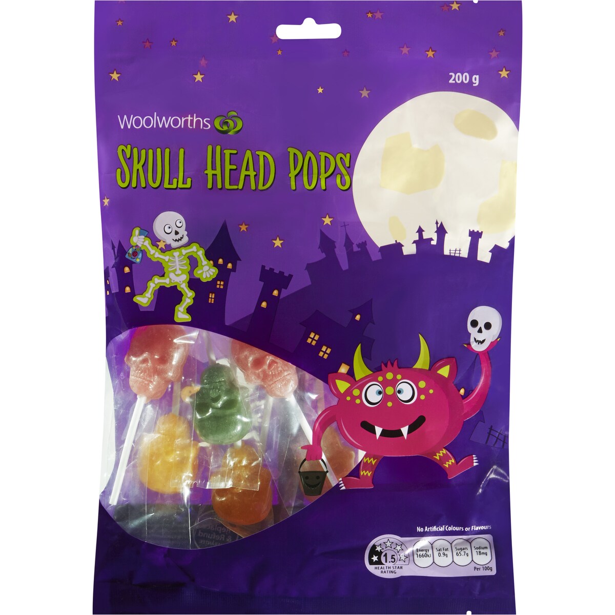 Halloween Skull Lollipops Spooky Skulls 20 Pack