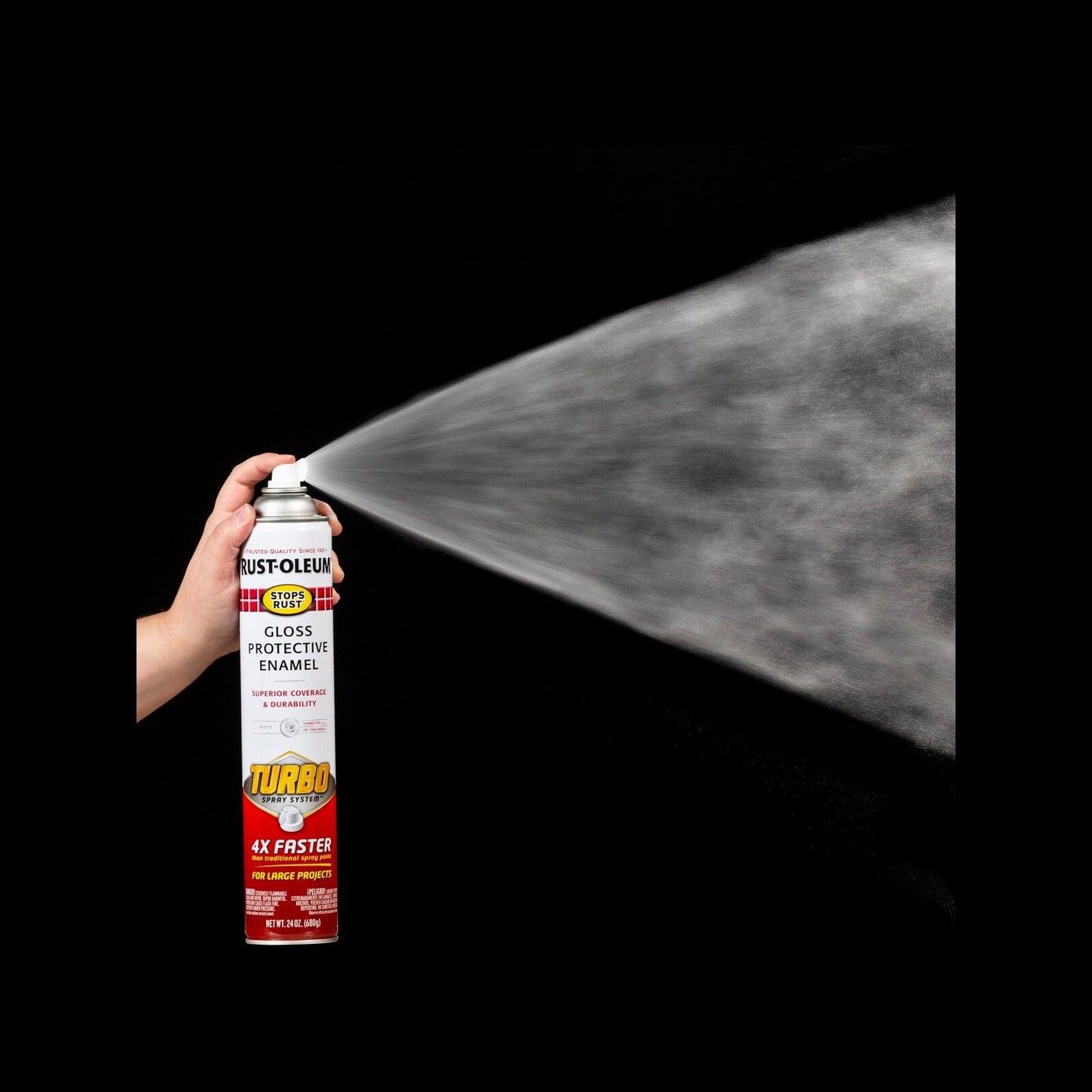 Rust Oleum Turbo Spray Paint - 680g - White Gloss