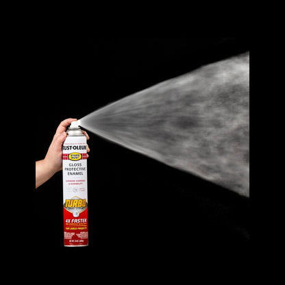 Rust Oleum Turbo Spray Paint - 680g - White Gloss