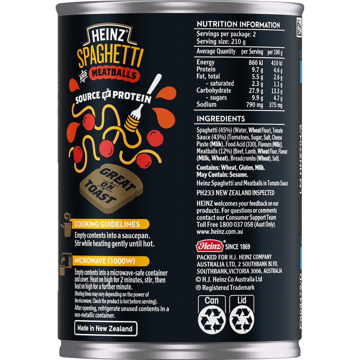 Heinz Canned Spaghetti & Meatballs 420g