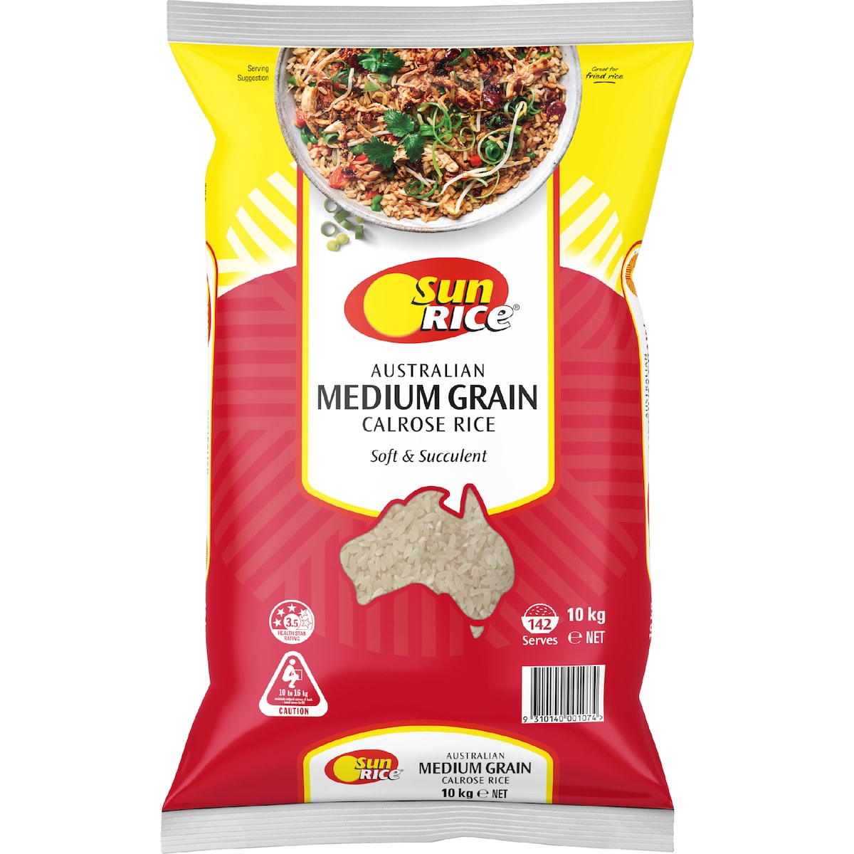 Sunrice White Rice Calrose Medium Grain 10kg