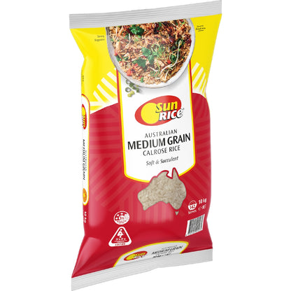 Sunrice White Rice Calrose Medium Grain 10kg