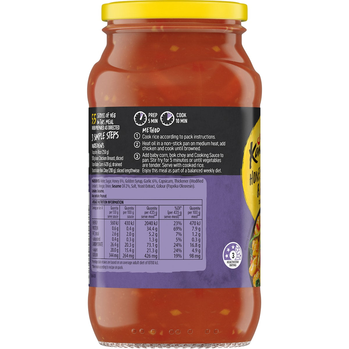 Kan Tong Stir Fry Sauce Honey Sesame & Garlic 520g