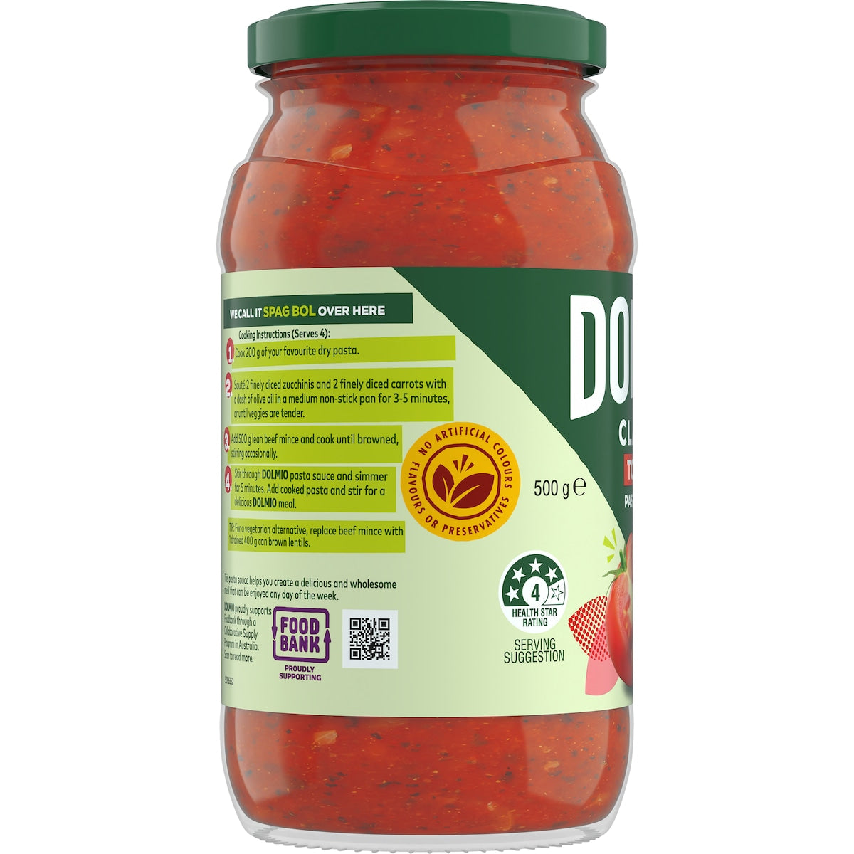 Dolmio Traditional Recipe Classic Tomato Pasta Sauce 500g