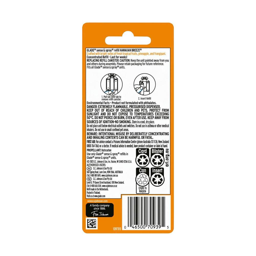 Glade Sense & Spray Air Freshener Refill Hawaiian Breeze - 12.2g